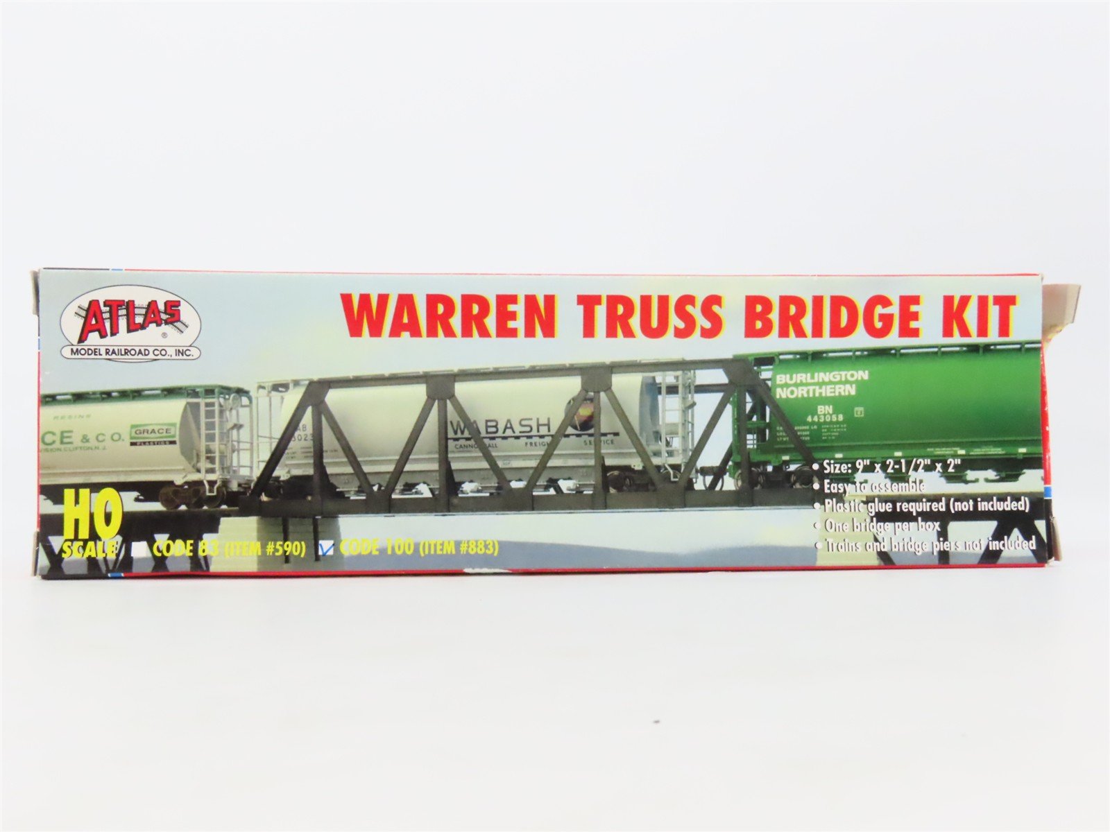 HO 1/87 Scale Atlas Kit 883 Warren Truss Bridge w/ Track