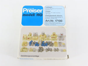 HO 1/87 Scale Preiser 17100 Cargo Scenery 90-Piece Kit