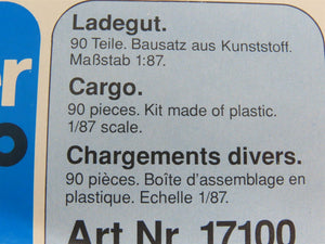 HO 1/87 Scale Preiser 17100 Cargo Scenery 90-Piece Kit
