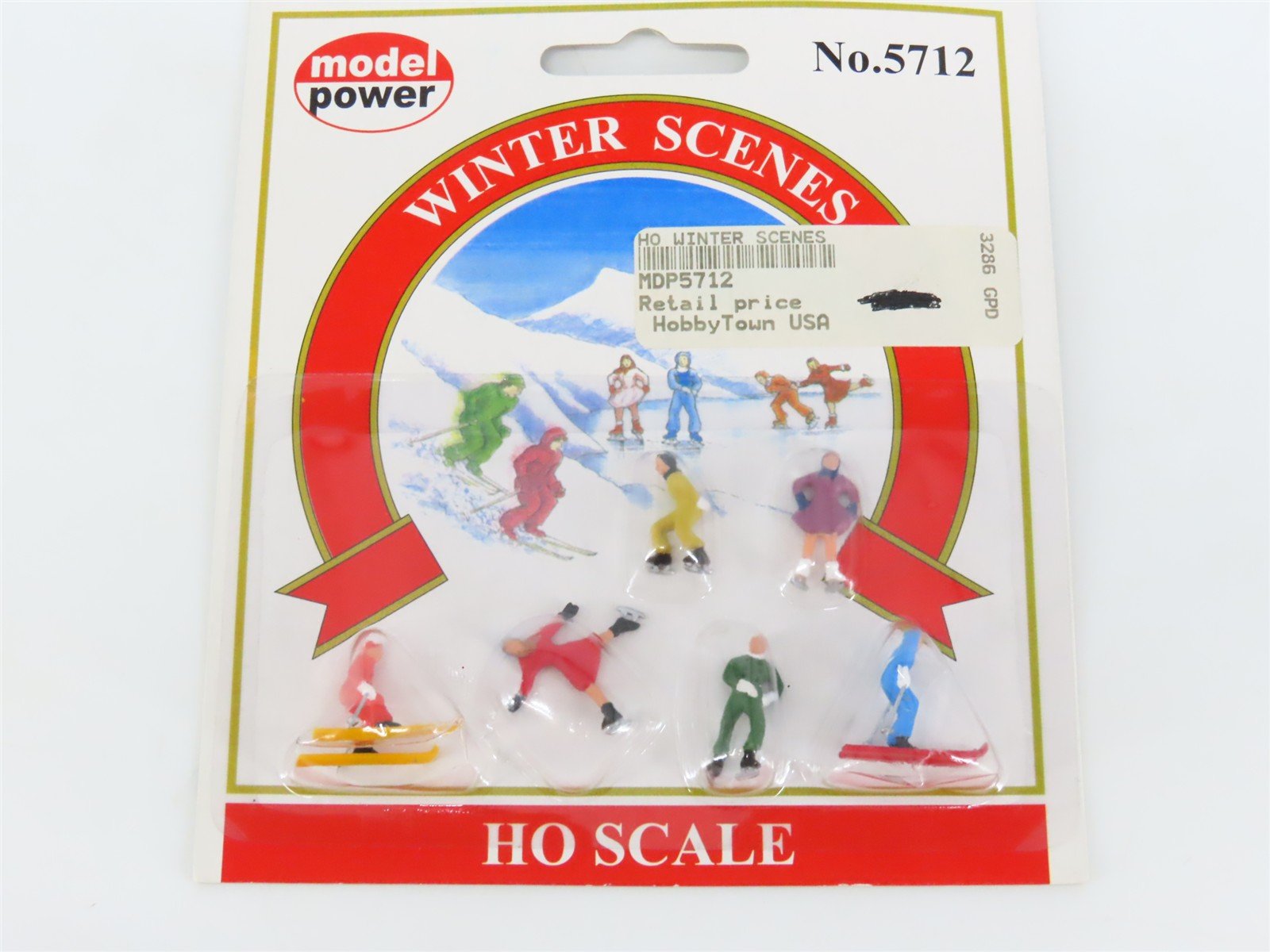HO 1/87 Scale Model Power 5712 Winter Scenes Ice Skating & Skiing Figures 6-Pack