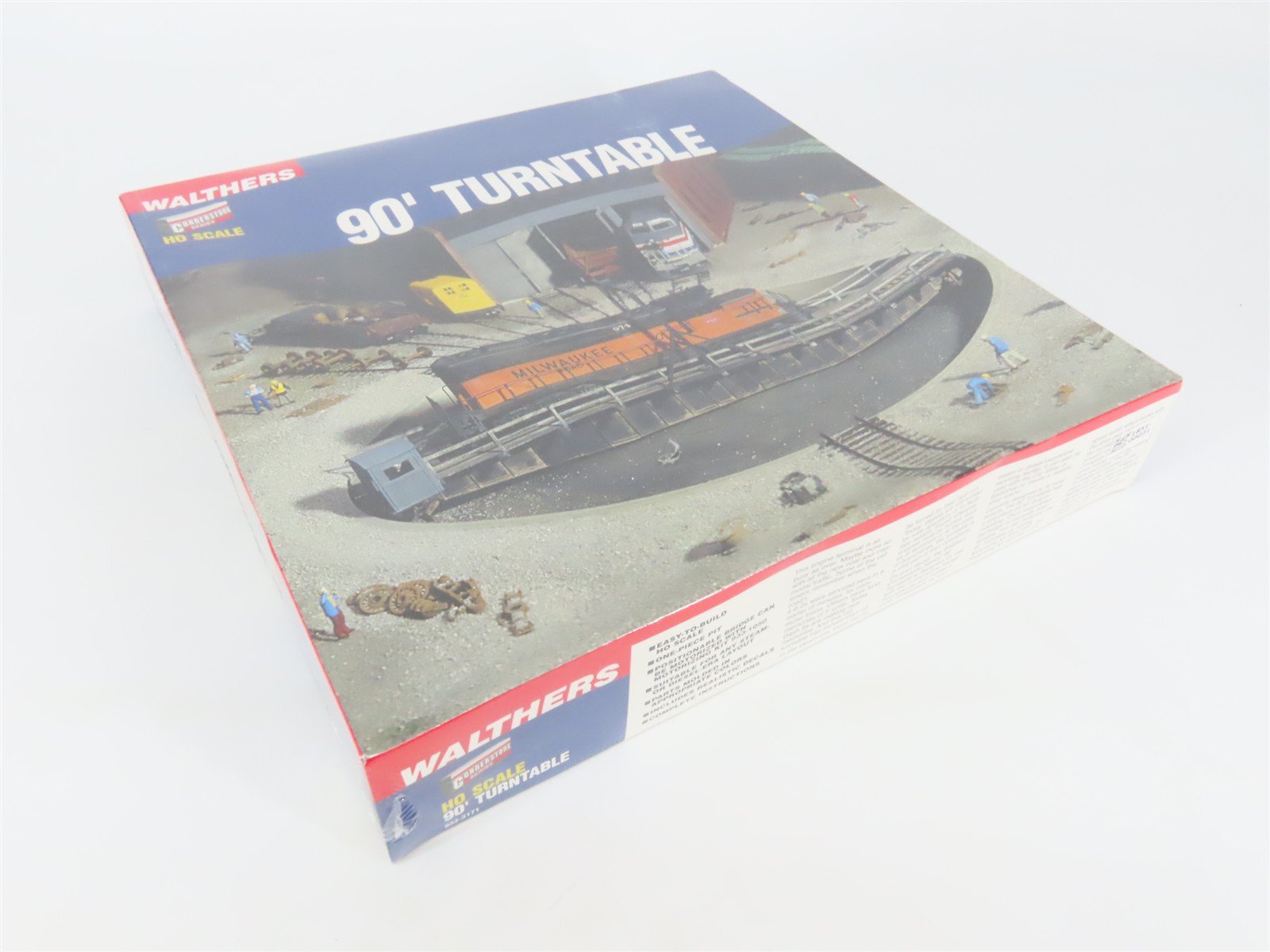 HO Scale Walthers Cornerstone 933-3171 Unpowered 90' Turntable - SEALED