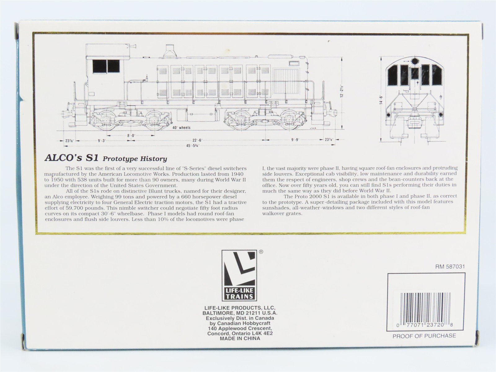 HO Proto 2000 23720 B&O Baltimore & Ohio S1 Diesel Switcher #255 - DCC Ready
