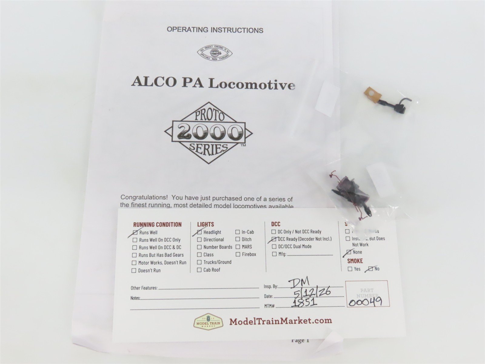 HO Scale Proto 2000 21685 PRR Pennsylvania ALCO PA Diesel #5753A - DCC Ready