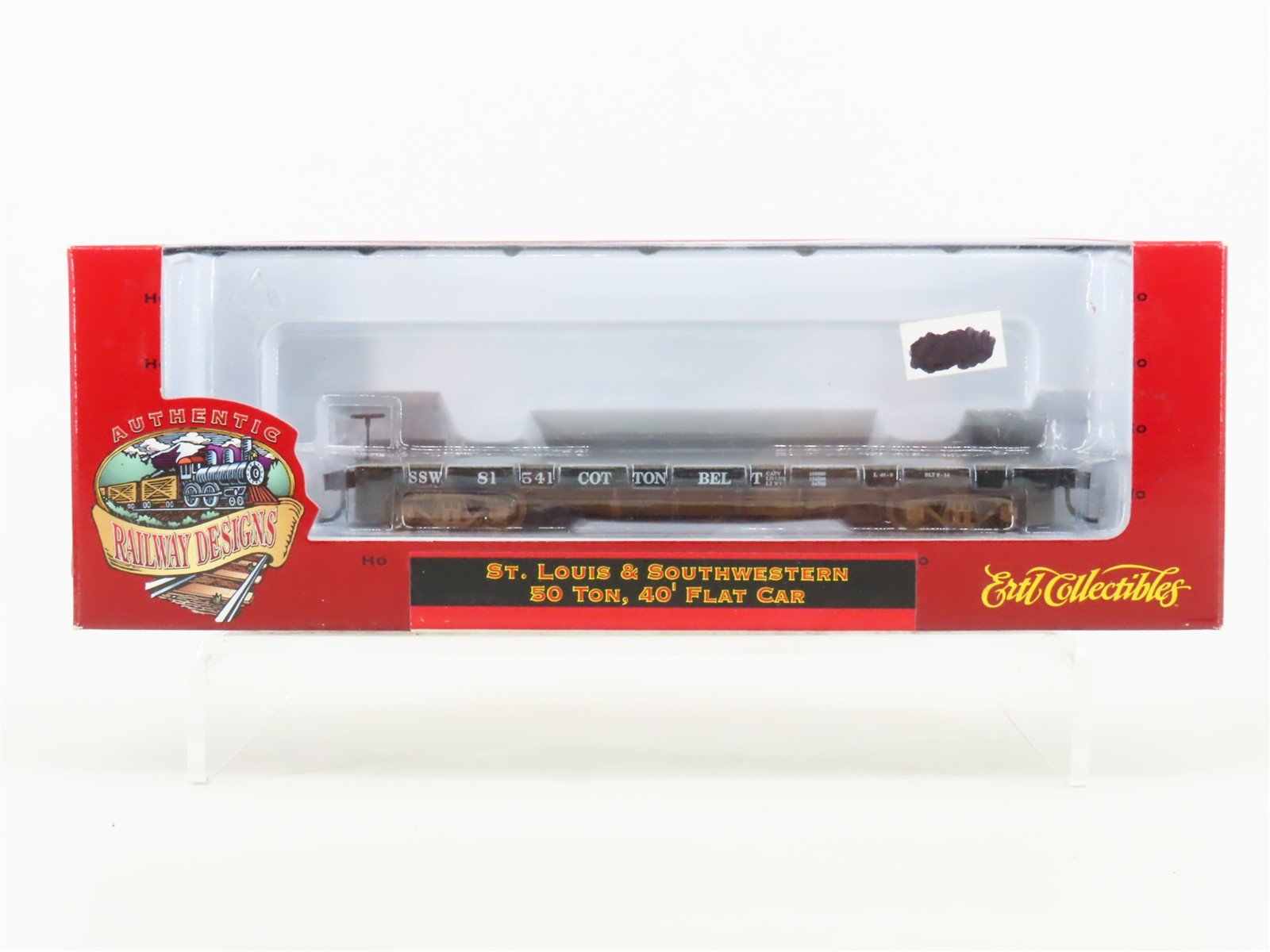 HO Scale Ertl 1374 SSW Cotton Belt Railroad 40' Flat Car #81541 - Sealed