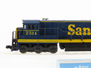 N Scale KATO 176-17D ATSF Santa Fe U30C Diesel Locomotive #7514