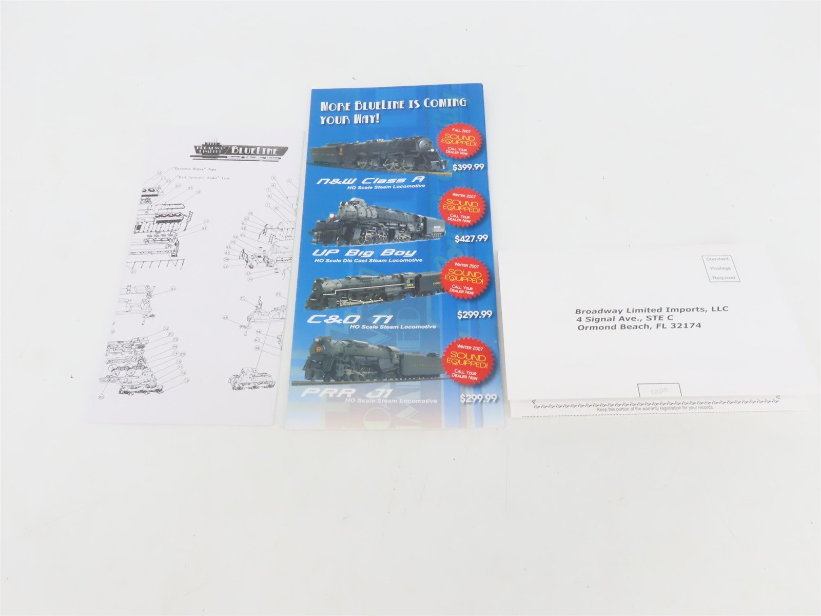 HO Broadway Limited BLI BlueLine 5072 PRR SD7 Diesel #8589 w/ Sound - DCC ONLY