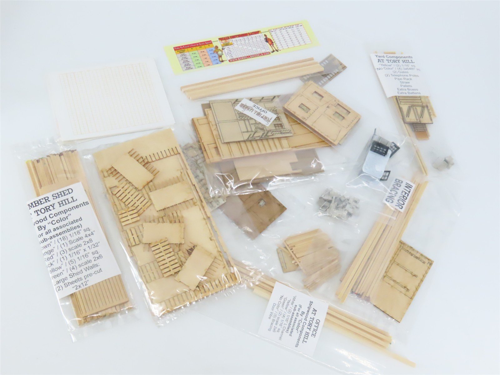 HO 1/87 Scale Bar Mills Laser-Cut Kit Tory Hill Lumber & Supply - Incomplete