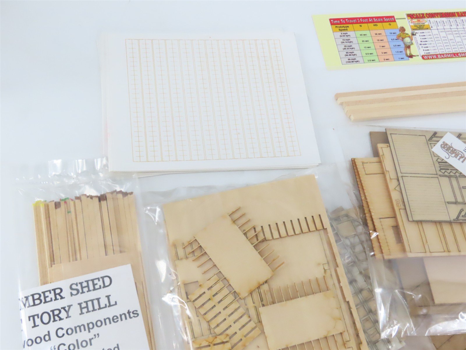 HO 1/87 Scale Bar Mills Laser-Cut Kit Tory Hill Lumber & Supply - Incomplete