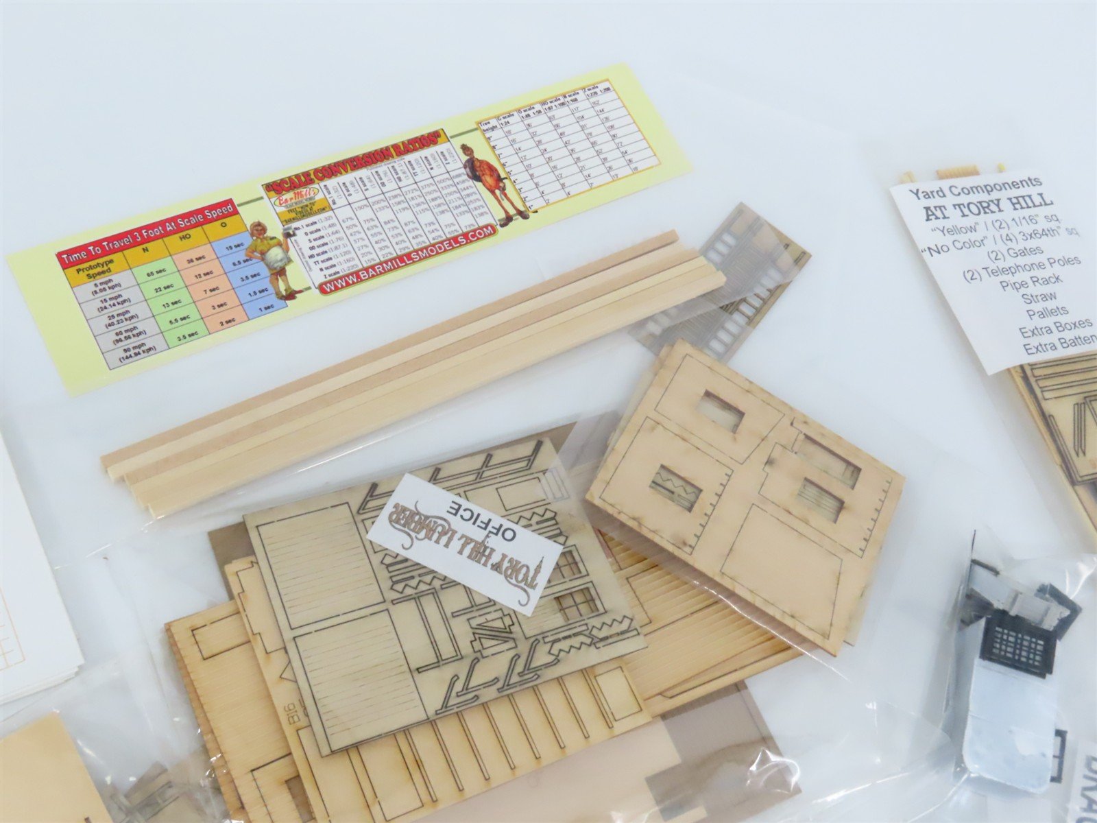 HO 1/87 Scale Bar Mills Laser-Cut Kit Tory Hill Lumber & Supply - Incomplete