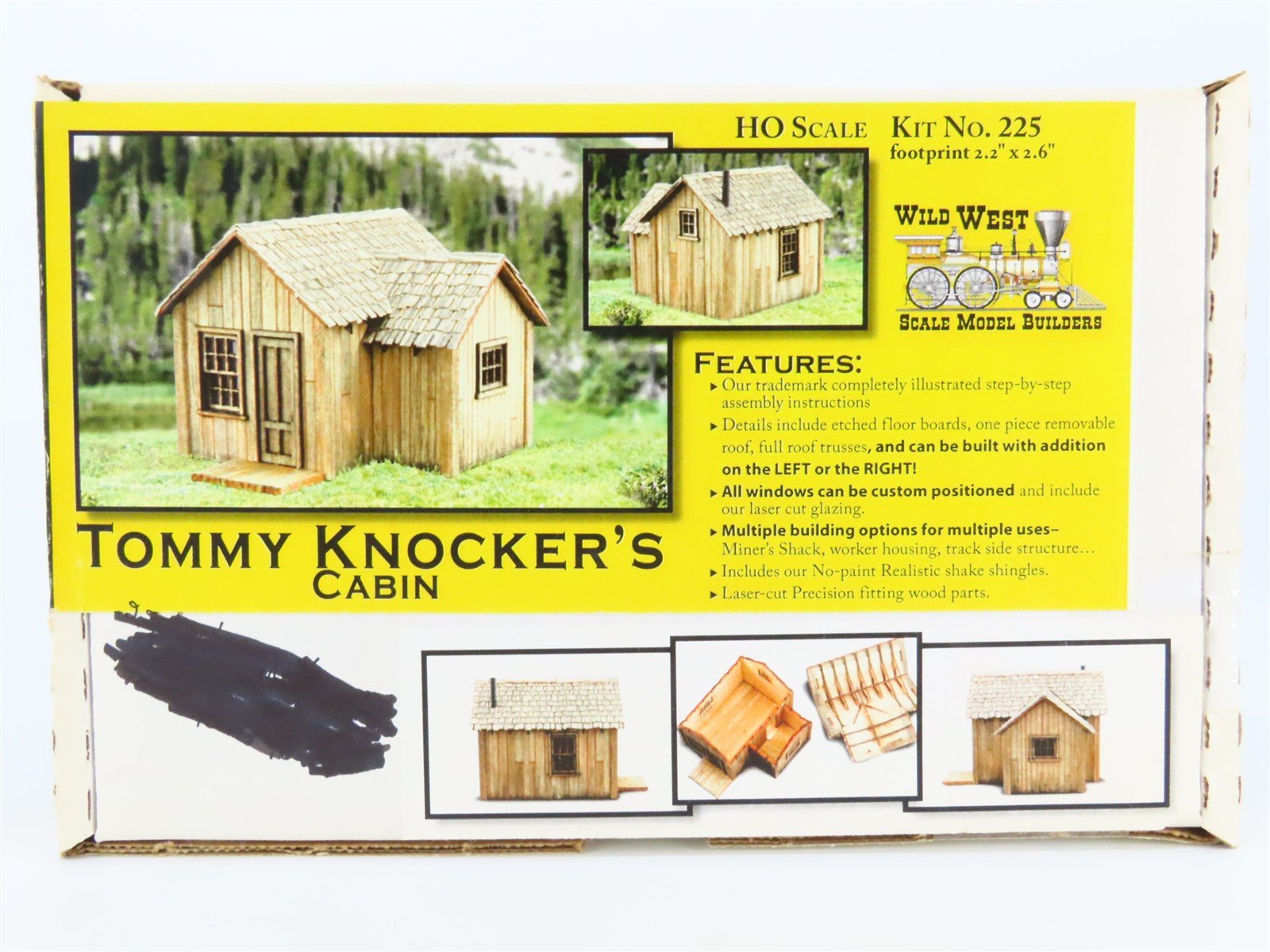 HO 1/87 Scale Wild West Laser-Cut Kit 225 Tommy Knocker's Cabin - SEALED