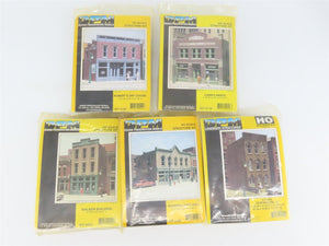 LOT of 5 HO 1/87 Scale DPM City Building Kits - Townhouse, Shops & More