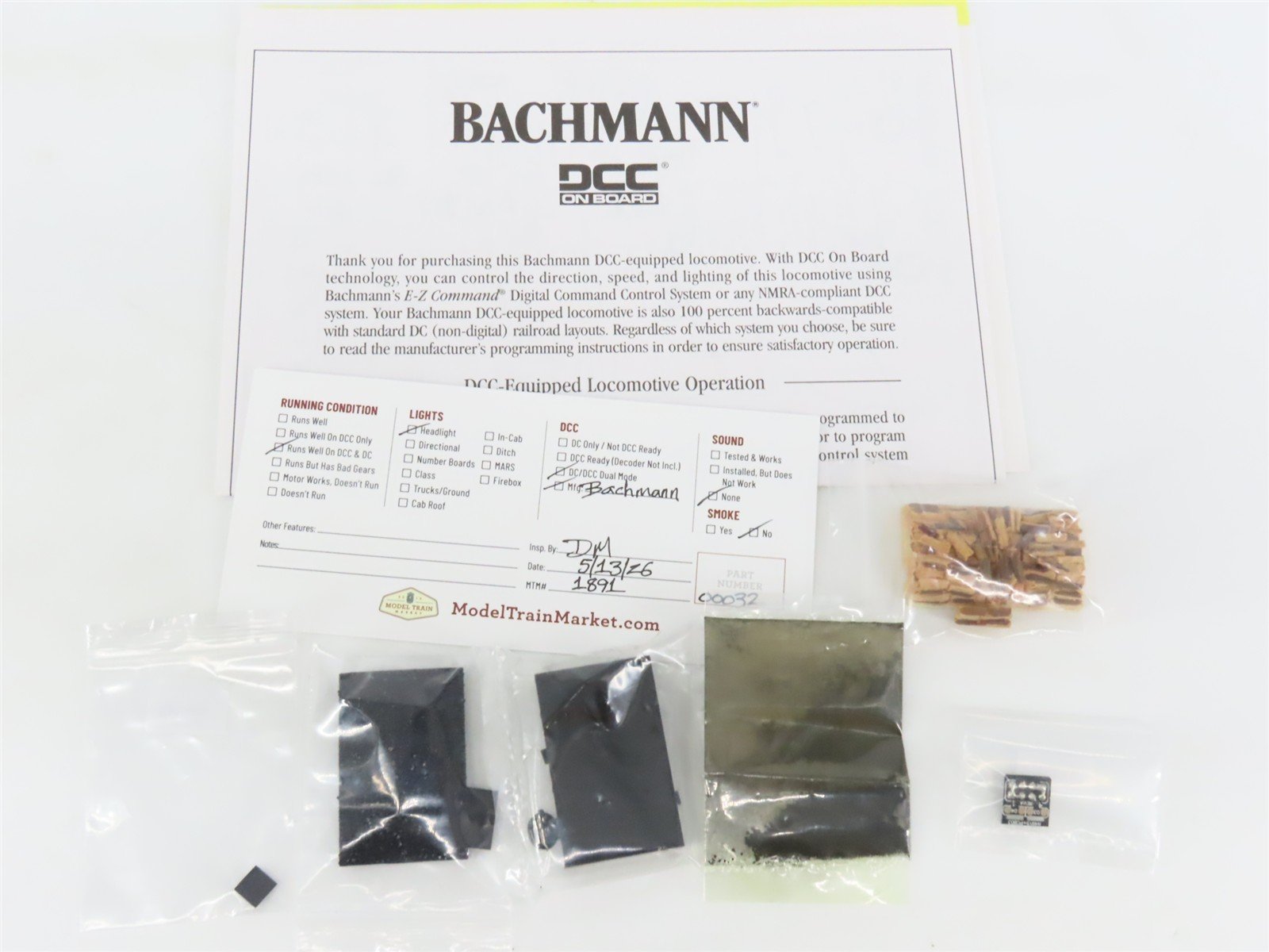 HO Bachmann Spectrum 83401 Unlettered 4-4-0 Modern American Richmond Steam w/DCC