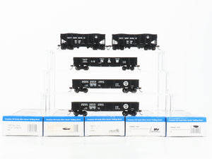 LOT of 5 HO Scale Bachmann Silver Series B&O/PRR/N&W 2-Bay Hoppers & Gondolas