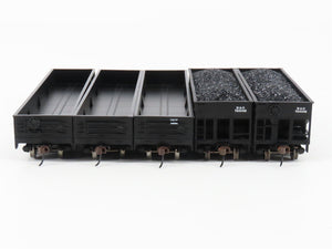 LOT of 5 HO Scale Bachmann Silver Series B&O/PRR/N&W 2-Bay Hoppers & Gondolas