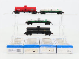 LOT of 4 HO Scale Bachmann Silver Series PSPX/QSOX/SHPX Single Dome Tank Cars