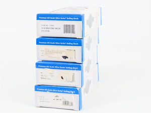 LOT of 4 HO Scale Bachmann Silver Series PSPX/QSOX/SHPX Single Dome Tank Cars