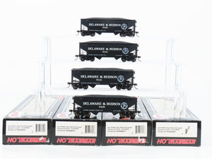 LOT of 4 HO Scale Atlas Trainman D&H Delaware & Hudson 2-Bay Open Hoppers