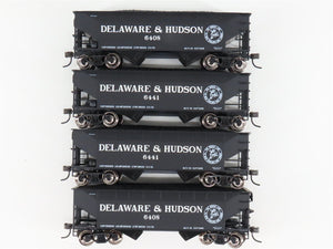 LOT of 4 HO Scale Atlas Trainman D&H Delaware & Hudson 2-Bay Open Hoppers