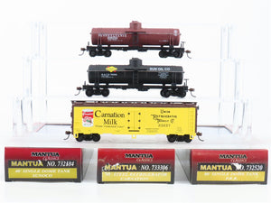 LOT of 3 HO Scale Mantua PRR/URTC/NATX Steel Reefer & Single Dome Tank Cars
