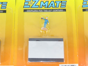 LOT of 6 HO Scale Bachmann 78999 E-Z Mate Uncoupler Magnets w/ Brakeman Figures