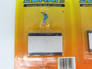 LOT of 5 HO Scale Bachmann 78999 E-Z Mate Uncoupler Magnets w/ Brakeman Figures