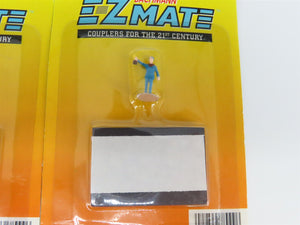 LOT of 5 HO Scale Bachmann 78999 E-Z Mate Uncoupler Magnets w/ Brakeman Figures