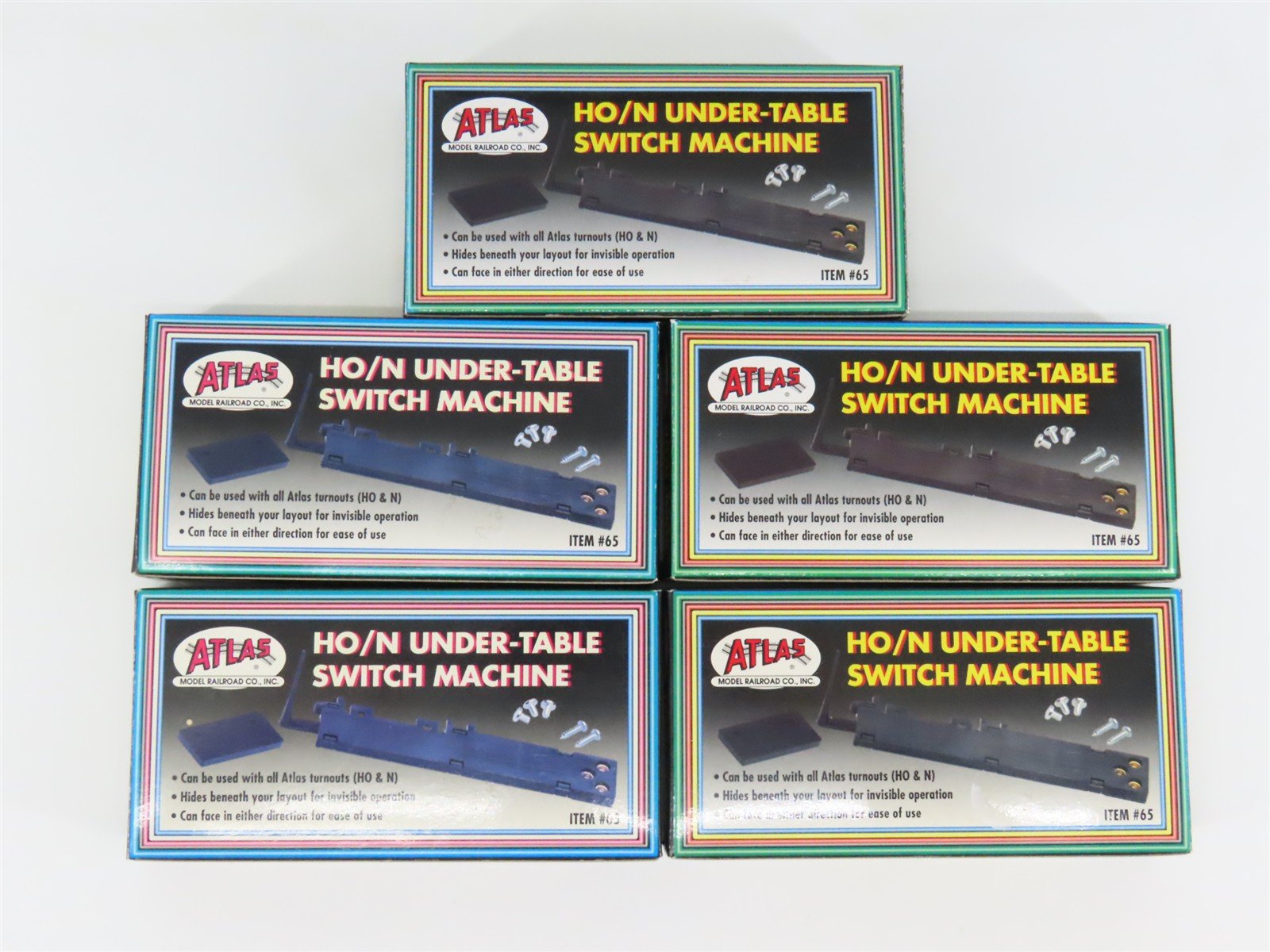 LOT of 5 HO / N Scale Atlas #65 Under-Table Switch Machines