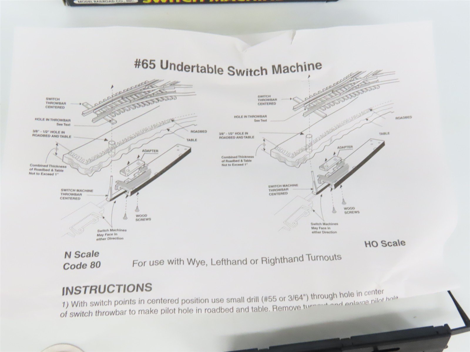 LOT of 5 HO / N Scale Atlas #65 Under-Table Switch Machines