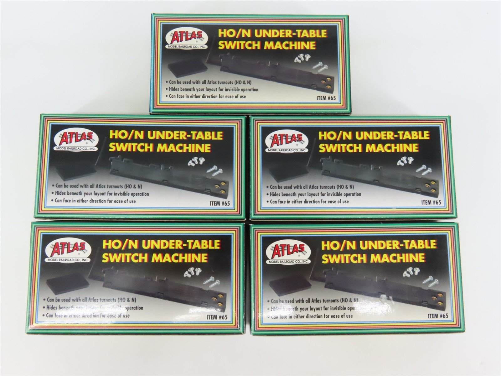 LOT of 5 HO / N Scale Atlas #65 Under-Table Switch Machines