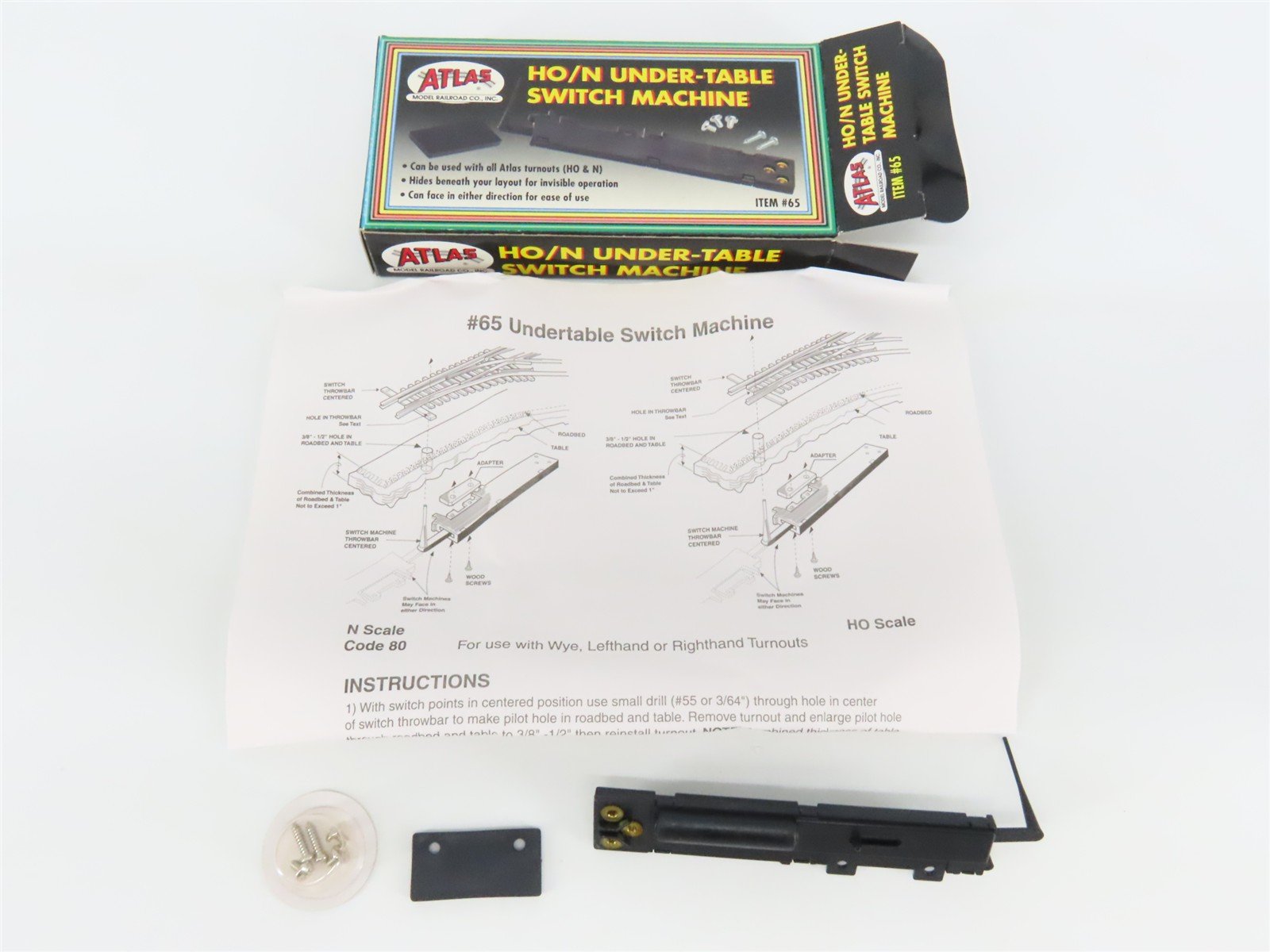 LOT of 5 HO / N Scale Atlas #65 Under-Table Switch Machines