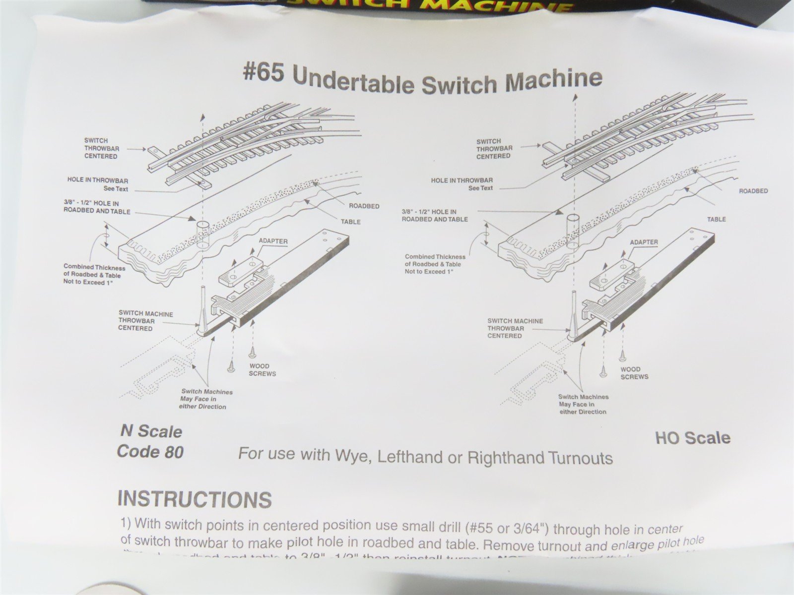 LOT of 5 HO / N Scale Atlas #65 Under-Table Switch Machines