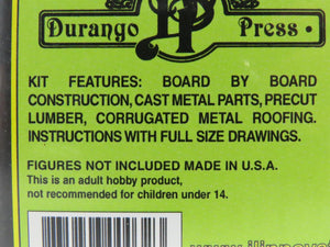 HO 1/87 Scale Durango Press Kit DP-32 Handcar Shed w/ Hand Car - SEALED