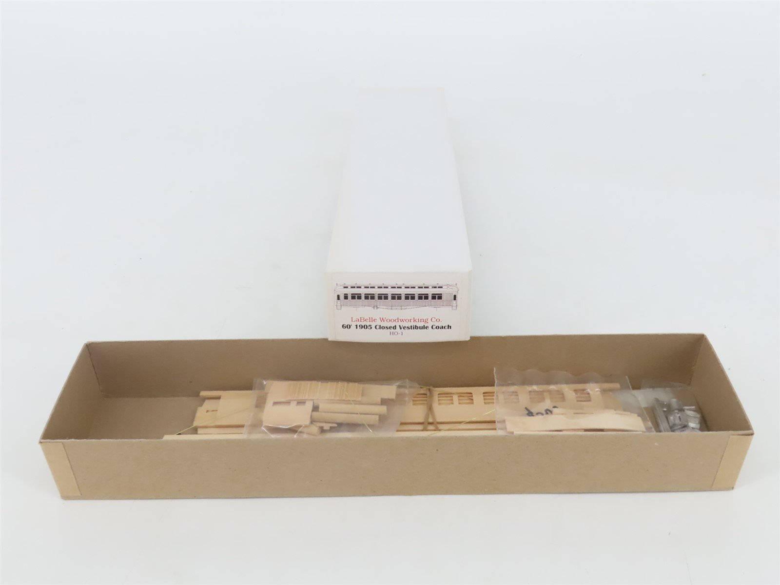 HO Scale LaBelle Kit #HO-1 Undecorated 60' 1905 Closed Vestibule Coach Passenger