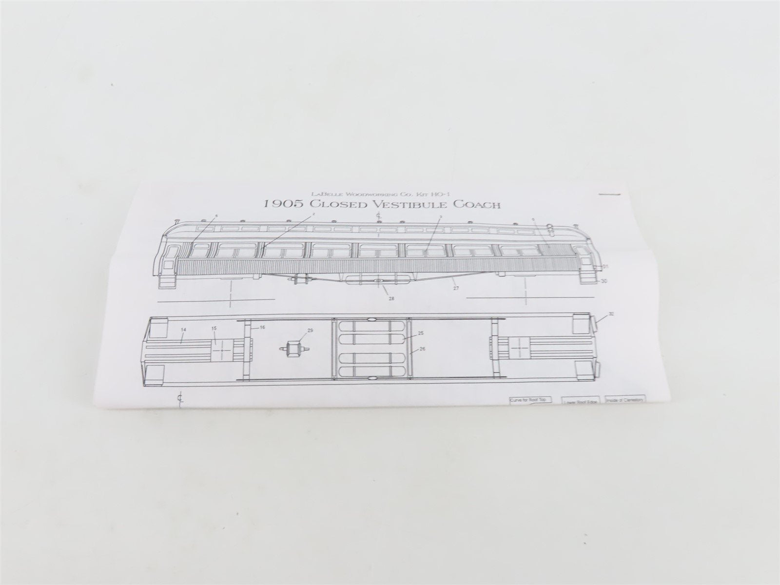 HO Scale LaBelle Kit #HO-1 Undecorated 60' 1905 Closed Vestibule Coach Passenger