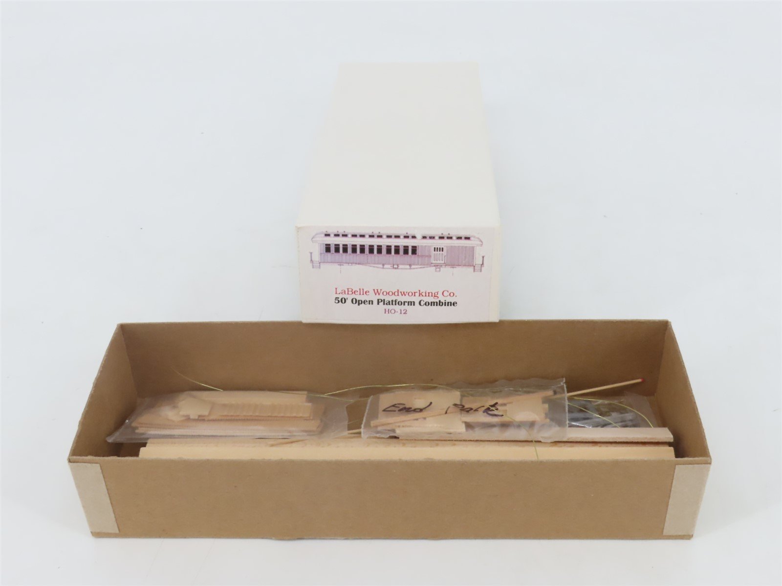 HO Scale LaBelle Kit #HO-12 Undecorated 50' Open Platform Combine Passenger