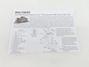 HO Walthers Platinum 932-7653 PRR Pennsylvania N6B Center Cupola Caboose #980883