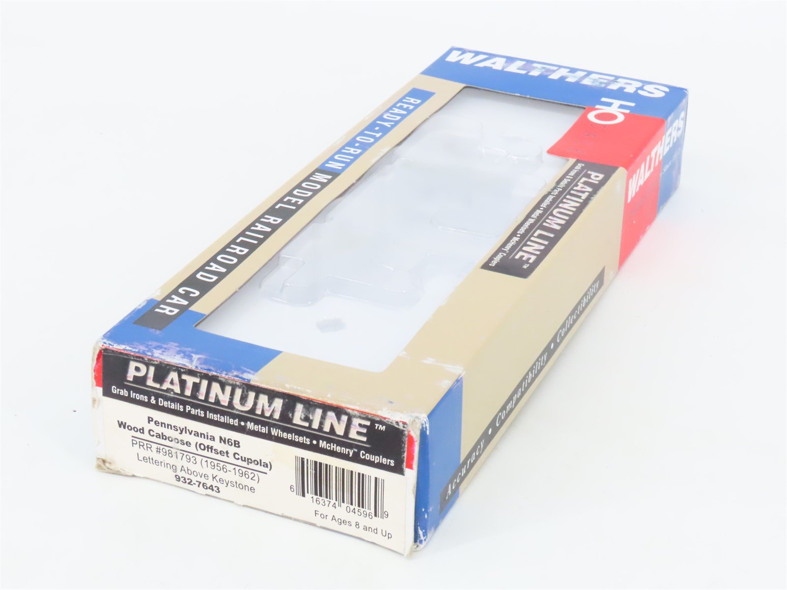 HO Walthers Platinum 932-7643 PRR Pennsylvania N6B Offset Cupola Caboose #981793