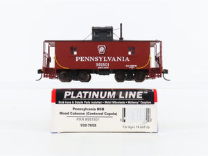 HO Walthers Platinum 932-7652 PRR Pennsylvania N6B Center Cupola Caboose #981801