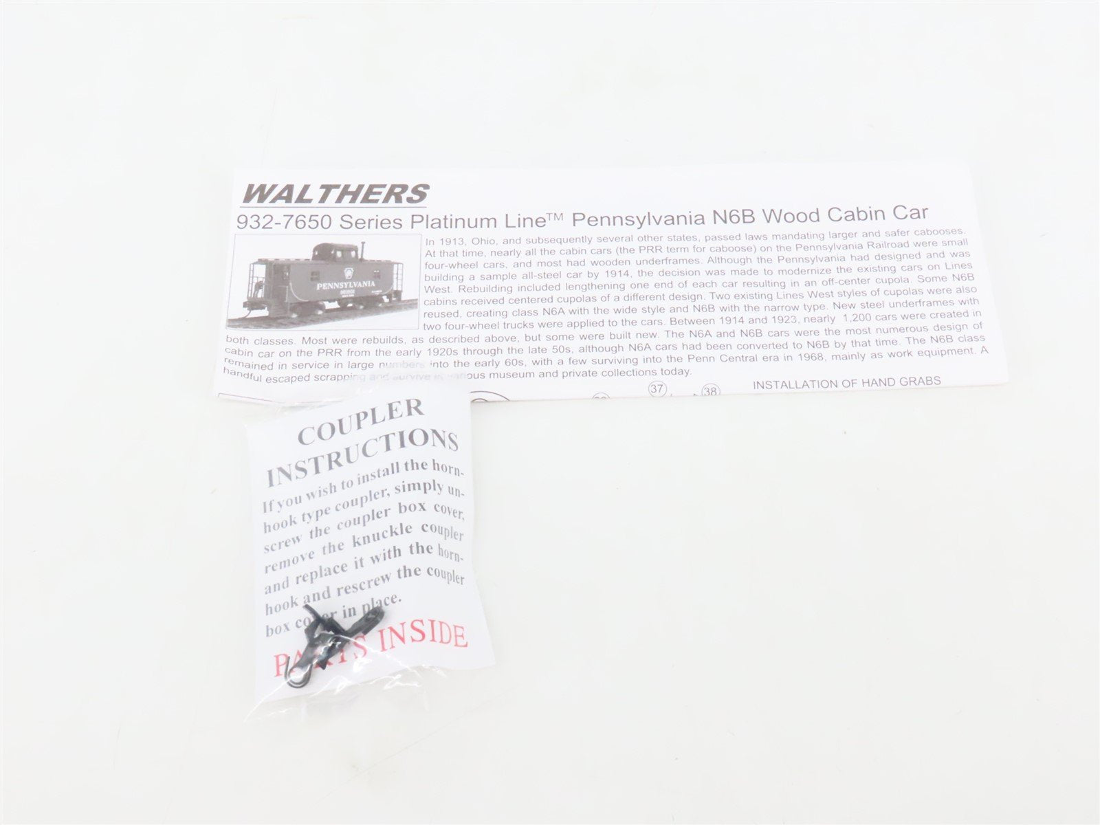 HO Walthers Platinum 932-7652 PRR Pennsylvania N6B Center Cupola Caboose #981801