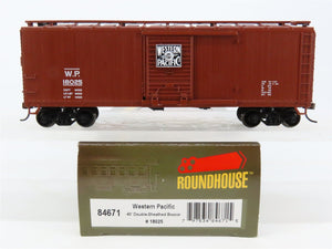 HO Roundhouse 84671 WP Western Pacific 40' Double-Sheathed Wood Box Car #18025