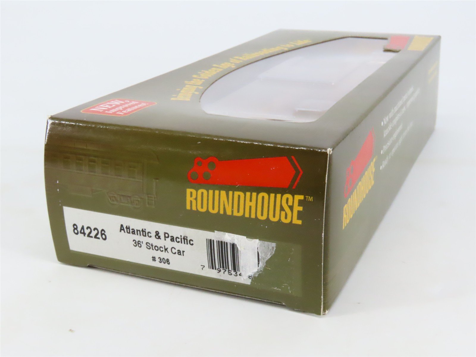 HO Scale Roundhouse 84226 A&P Atlantic & Pacific 36' Palace Stock Car #306