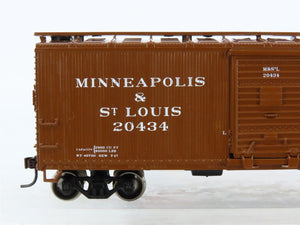 HO Roundhouse 84676 M&STL Minneapolis & St. Louis 40' Wood Box Car #20434