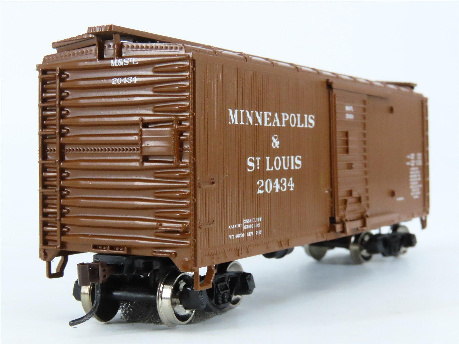 HO Roundhouse 84676 M&STL Minneapolis & St. Louis 40' Wood Box Car #20434