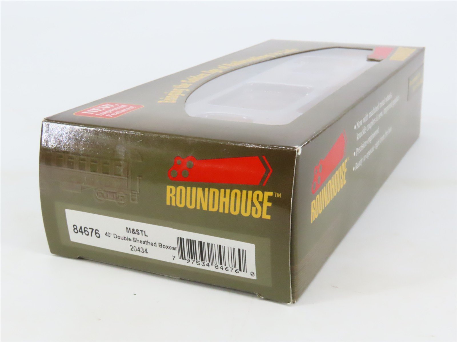 HO Roundhouse 84676 M&STL Minneapolis & St. Louis 40' Wood Box Car #20434