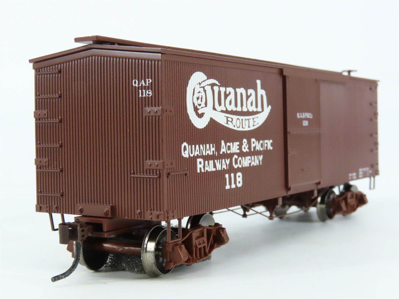 HO Scale Roundhouse 84240 QA&PRCo Quanah Route 36' Wood Box Car #118