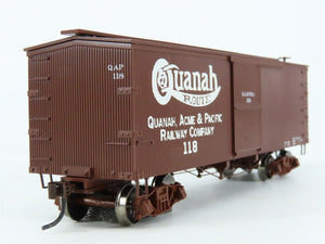 HO Scale Roundhouse 84240 QA&PRCo Quanah Route 36' Wood Box Car #118
