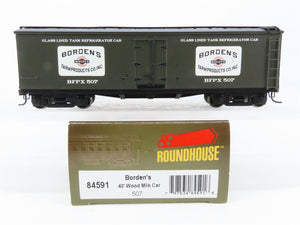HO Scale Roundhouse 84591 BFPX Borden's 40' Glass-Lined Wood Milk Car #507