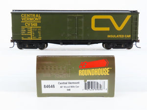 HO Scale Roundhouse 84646 CV Central Vermont 40' Glass-Lined Wood Milk Car #548