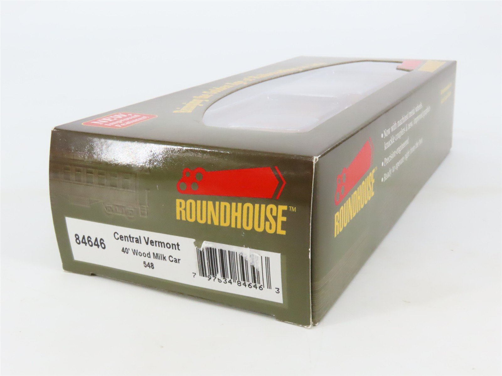HO Scale Roundhouse 84646 CV Central Vermont 40' Glass-Lined Wood Milk Car #548