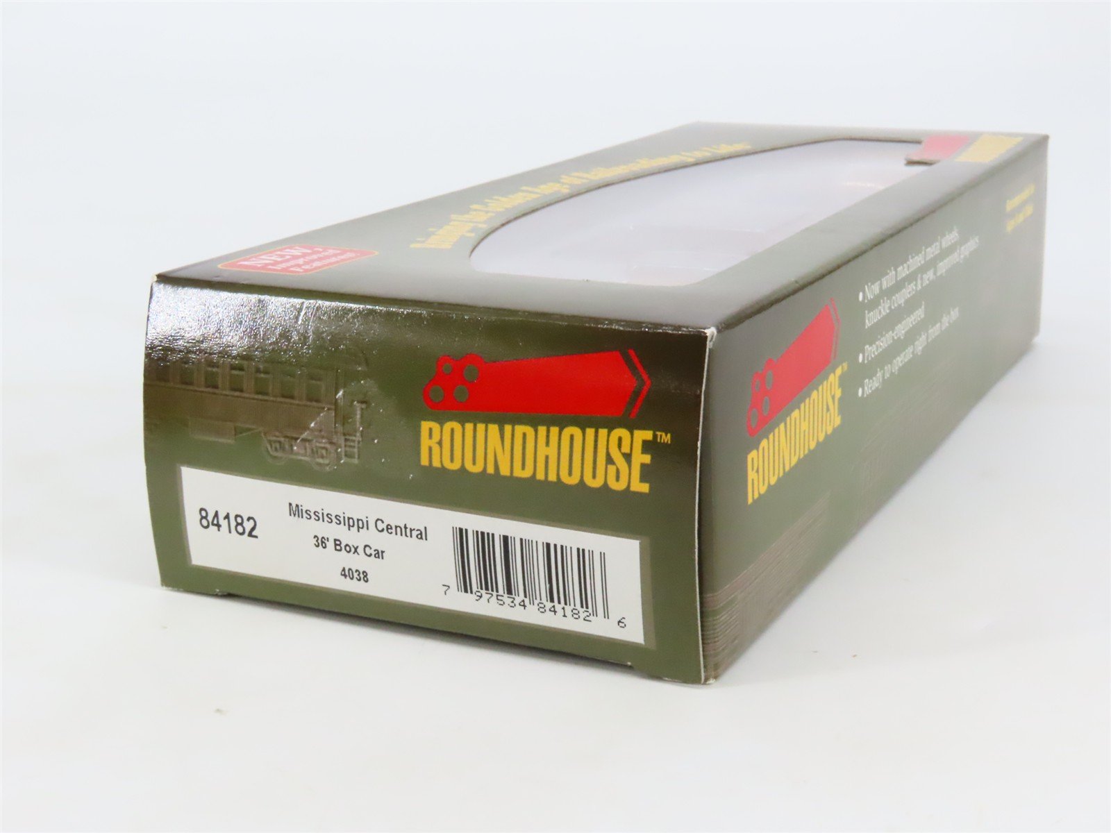 HO Scale Roundhouse 84182 MSC Mississippi Central 36' Wood Box Car #4038